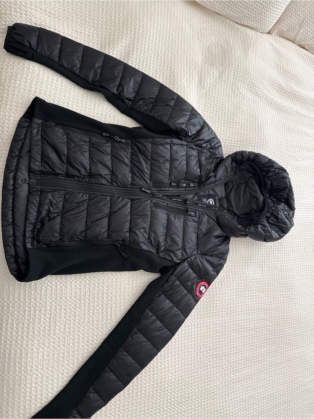 Canada Goose Black Quilted Hooded Puffer Jacket